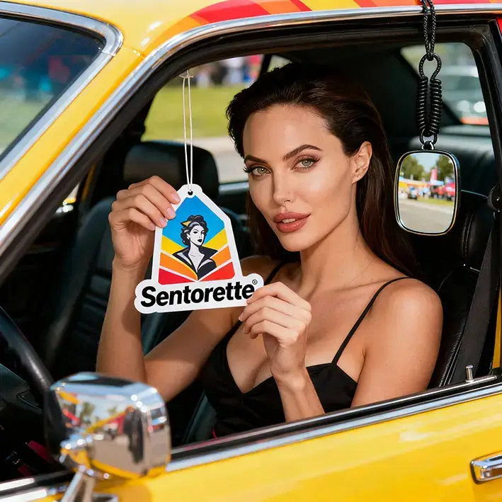 Személyre szabott autóillatosító minőségi merchandisingként promóciós rendezvények, nyílt napok, autóbemutatók és tesztvezetés esetén﻿﻿